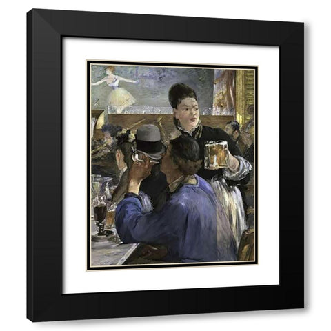 Corner of a Cafe Concert Black Modern Wood Framed Art Print with Double Matting by Manet, Edouard