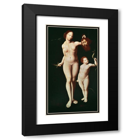 Judith and The Infant Hercules Black Modern Wood Framed Art Print with Double Matting by Master of Mansi Magdalen,