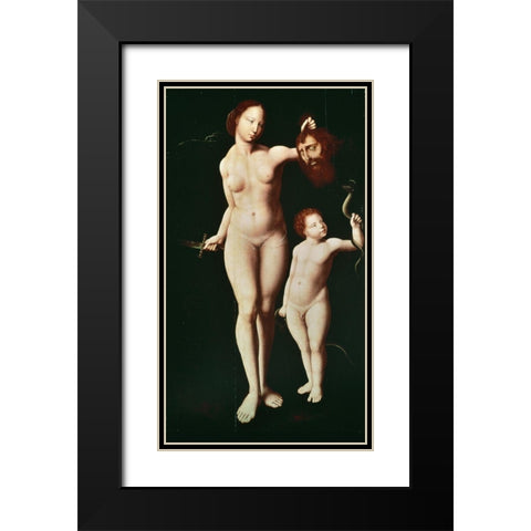 Judith and The Infant Hercules Black Modern Wood Framed Art Print with Double Matting by Master of Mansi Magdalen,