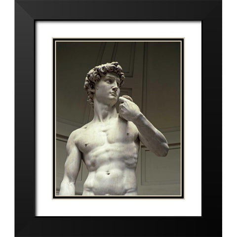 David - Detail II Black Modern Wood Framed Art Print with Double Matting by Michelangelo