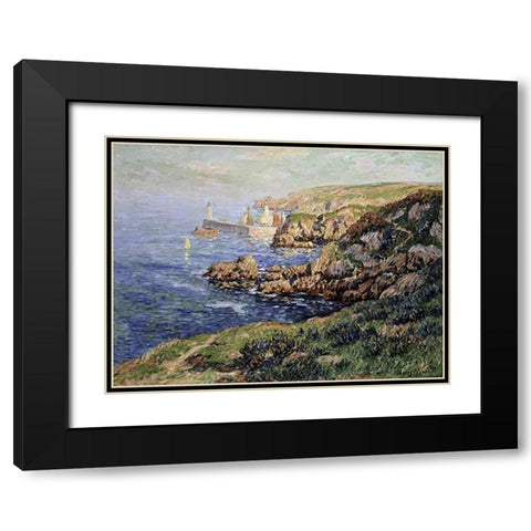 Port Judy, Ile de Graix, Morbihan Black Modern Wood Framed Art Print with Double Matting by Moret, Henry