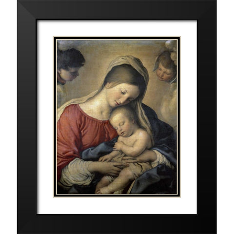 A Christian Allegory Black Modern Wood Framed Art Print with Double Matting by Provost, Jan