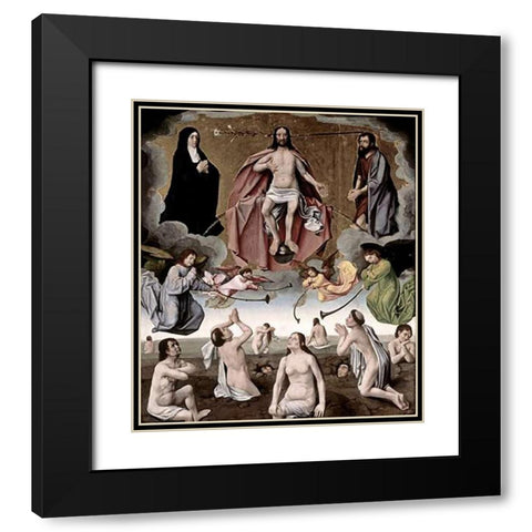 The Last Judgement Black Modern Wood Framed Art Print with Double Matting by Provost, Jan