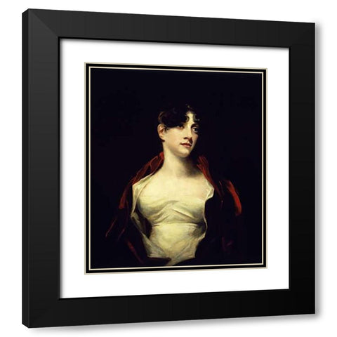 Mrs. Scott Moncrieff Black Modern Wood Framed Art Print with Double Matting by Raeburn, Henry