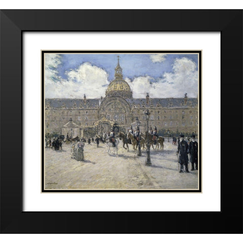 Les Invalides: Napoleons Tomb, 1895 Black Modern Wood Framed Art Print with Double Matting by Raffaelli, Jean-Francois