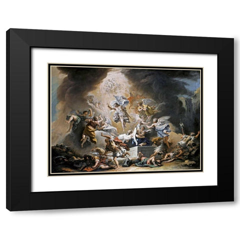 The Resurrection Black Modern Wood Framed Art Print with Double Matting by Ricci, Sebastiano
