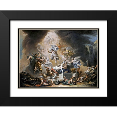 The Resurrection Black Modern Wood Framed Art Print with Double Matting by Ricci, Sebastiano
