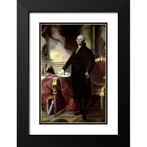 George Washington Black Modern Wood Framed Art Print with Double Matting by Stuart, Gilbert