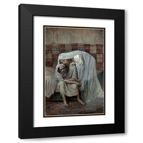 God is Near the Afflicted Black Modern Wood Framed Art Print with Double Matting by Tissot, James Jacques