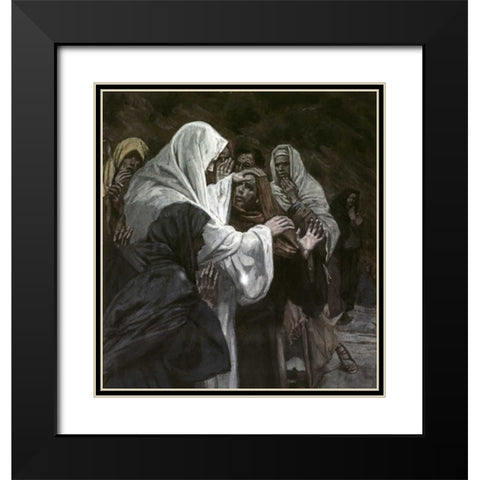He That Has Seen Me, Has Seen the Father Black Modern Wood Framed Art Print with Double Matting by Tissot, James Jacques