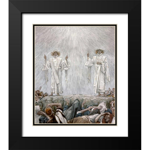 The Ascension Black Modern Wood Framed Art Print with Double Matting by Tissot, James Jacques