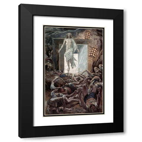 The Resurrection Black Modern Wood Framed Art Print with Double Matting by Tissot, James Jacques
