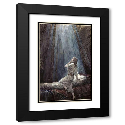 The Voice of the Lord Black Modern Wood Framed Art Print with Double Matting by Tissot, James
