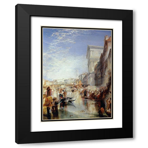 Grand Canal, Venice: Shylock Black Modern Wood Framed Art Print with Double Matting by Turner, Joseph M.W.