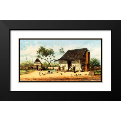 The Orange Tree Black Modern Wood Framed Art Print with Double Matting by Walker, William Aiken