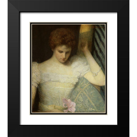 The Orchid Black Modern Wood Framed Art Print with Double Matting by Weir, Julian Alden