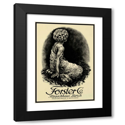 Forster Black Modern Wood Framed Art Print with Double Matting by Baumberger, Otto