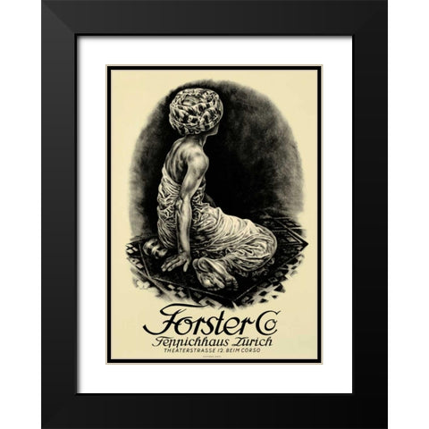 Forster Black Modern Wood Framed Art Print with Double Matting by Baumberger, Otto