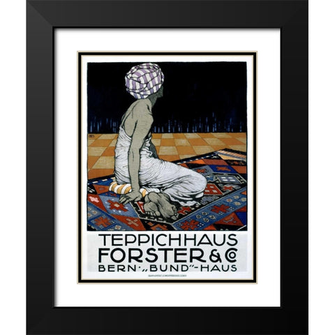 Teppichhaus Forster and Co Black Modern Wood Framed Art Print with Double Matting by Mangold, Burkhard