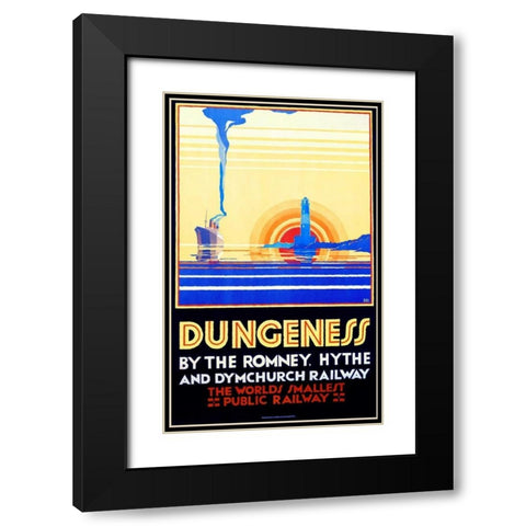 Dungeness Black Modern Wood Framed Art Print with Double Matting by Unknown