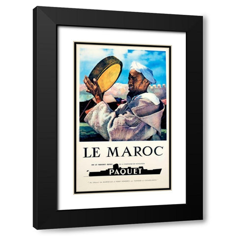 Le Maroc / Navigation Paquet Black Modern Wood Framed Art Print with Double Matting by Unknown