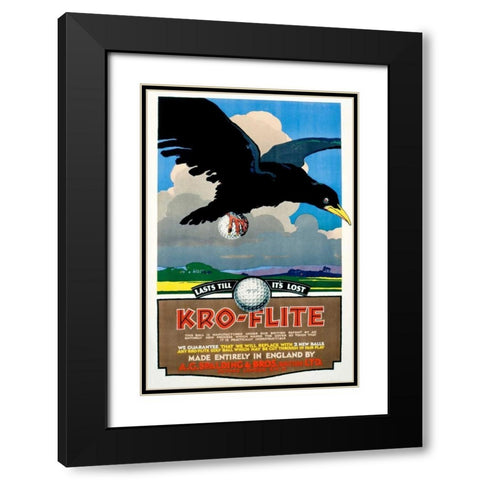 Kro-Flite Black Modern Wood Framed Art Print with Double Matting by Unknown