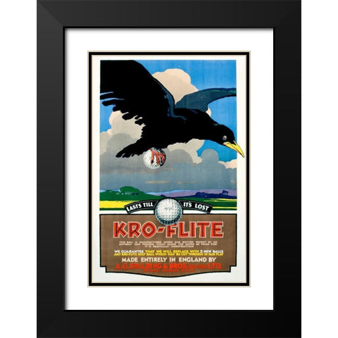 Kro-Flite Black Modern Wood Framed Art Print with Double Matting by Unknown