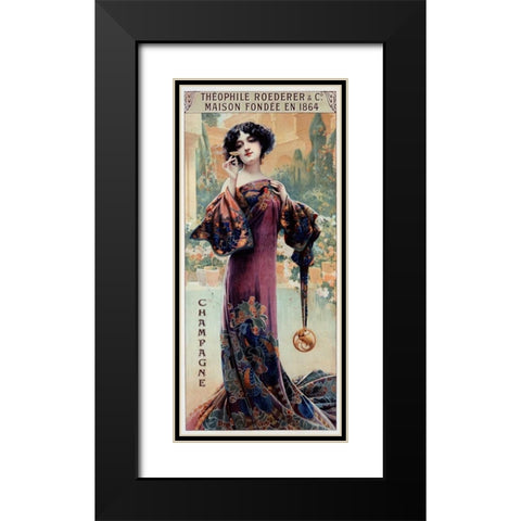 Champagne Roederer Black Modern Wood Framed Art Print with Double Matting by Camps, Gaspar