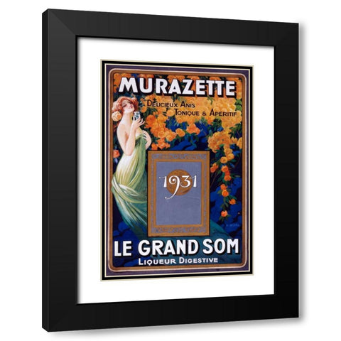 Murazette Black Modern Wood Framed Art Print with Double Matting by Camps, Gaspar