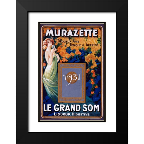 Murazette Black Modern Wood Framed Art Print with Double Matting by Camps, Gaspar