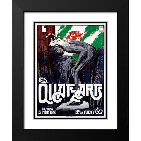 Les Quatâ€™zâ€™Arts Black Modern Wood Framed Art Print with Double Matting by Rogier, Georges