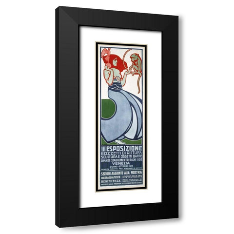 III Esposizione bozzetti di pittura Black Modern Wood Framed Art Print with Double Matting by Sormani, Gian Luciano