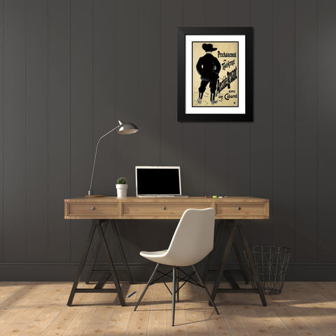Theatre Aristide Bruant Black Modern Wood Framed Art Print with Double Matting by Toulouse-Lautrec, Henri
