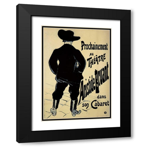 Theatre Aristide Bruant Black Modern Wood Framed Art Print with Double Matting by Toulouse-Lautrec, Henri