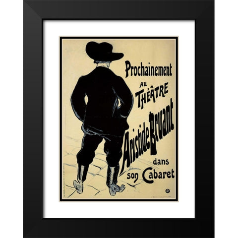 Theatre Aristide Bruant Black Modern Wood Framed Art Print with Double Matting by Toulouse-Lautrec, Henri