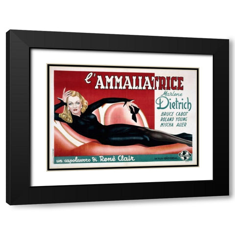 Lâ€™Ammaliatrice Black Modern Wood Framed Art Print with Double Matting by Vargas, Alberto