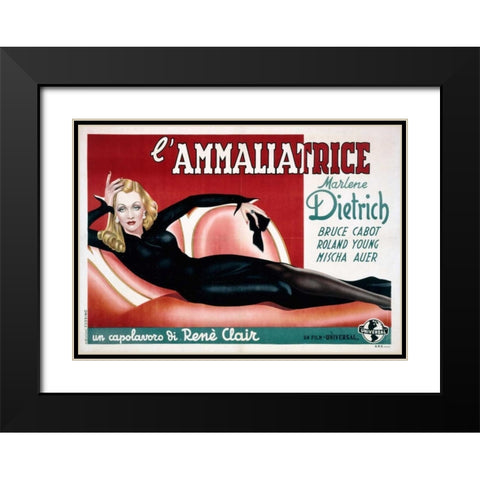 Lâ€™Ammaliatrice Black Modern Wood Framed Art Print with Double Matting by Vargas, Alberto