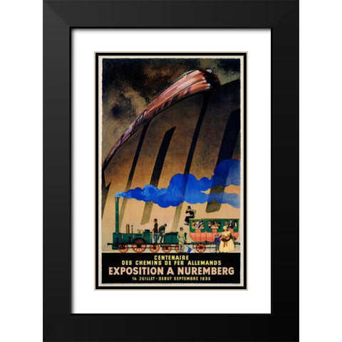 Exposition a Nuremburg Black Modern Wood Framed Art Print with Double Matting by Wiertz, Jupp