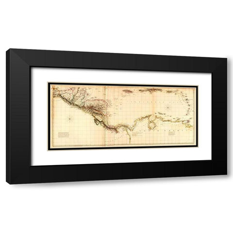 West Indies II, 1810 Black Modern Wood Framed Art Print with Double Matting by Arrowsmith, Aaron
