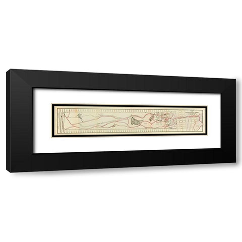 Map of the Golden Gate Park, 1896 Black Modern Wood Framed Art Print with Double Matting by Blum, George W.