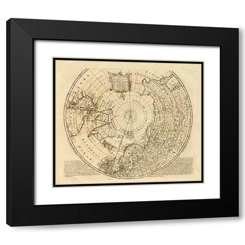 North Pole, 1747 Black Modern Wood Framed Art Print with Double Matting by Bowen, Emanuel