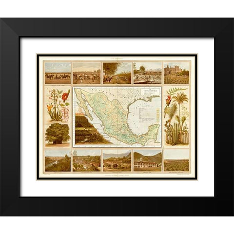 Carta Agricola, 1885 Black Modern Wood Framed Art Print with Double Matting by Cubas, Antonio Garcia