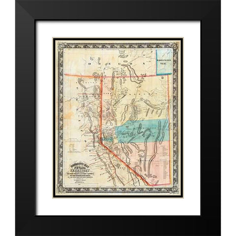 Nevada Territory, 1863 Black Modern Wood Framed Art Print with Double Matting by DeGroot, Henry