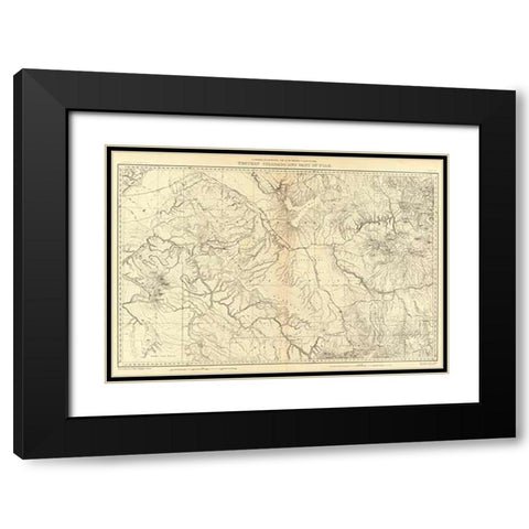 Western Colorado and Part of Utah, 1881 Black Modern Wood Framed Art Print with Double Matting by Hayden, F.V