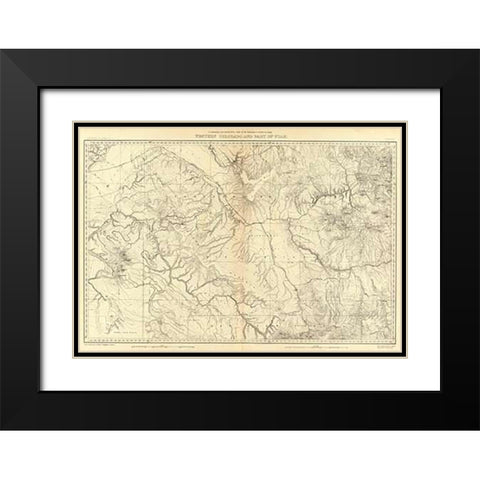 Western Colorado and Part of Utah, 1881 Black Modern Wood Framed Art Print with Double Matting by Hayden, F.V