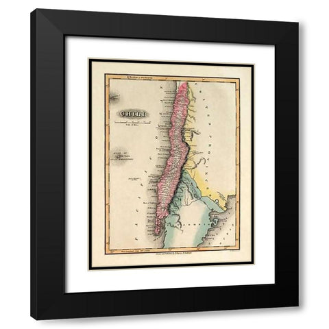 Chili, 1823 Black Modern Wood Framed Art Print with Double Matting by Lucas, Fielding