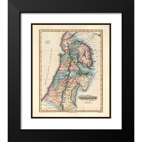 Palestine, 1823 Black Modern Wood Framed Art Print with Double Matting by Lucas, Fielding