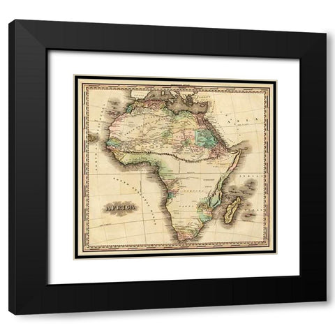 Africa, 1823 Black Modern Wood Framed Art Print with Double Matting by Tanner, Henry