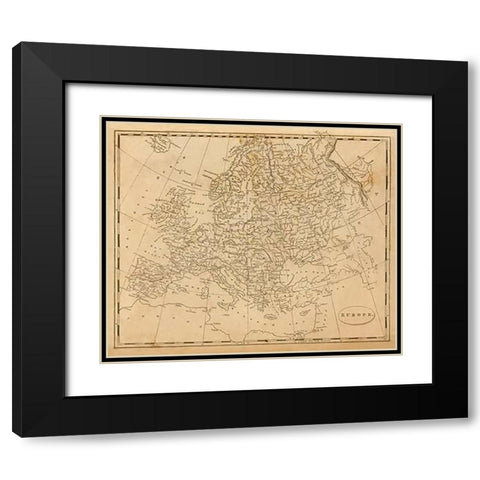 Europe, 1812 Black Modern Wood Framed Art Print with Double Matting by Arrowsmith, Aaron