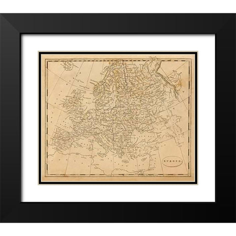 Europe, 1812 Black Modern Wood Framed Art Print with Double Matting by Arrowsmith, Aaron